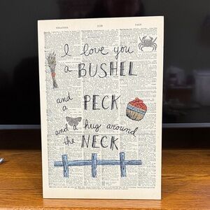 Decorative Wall Art with Blue and Red Accents